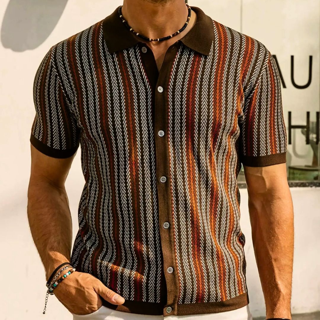 Poloshirt Herren | Chevron-Muster & Eleganter Streetstyle