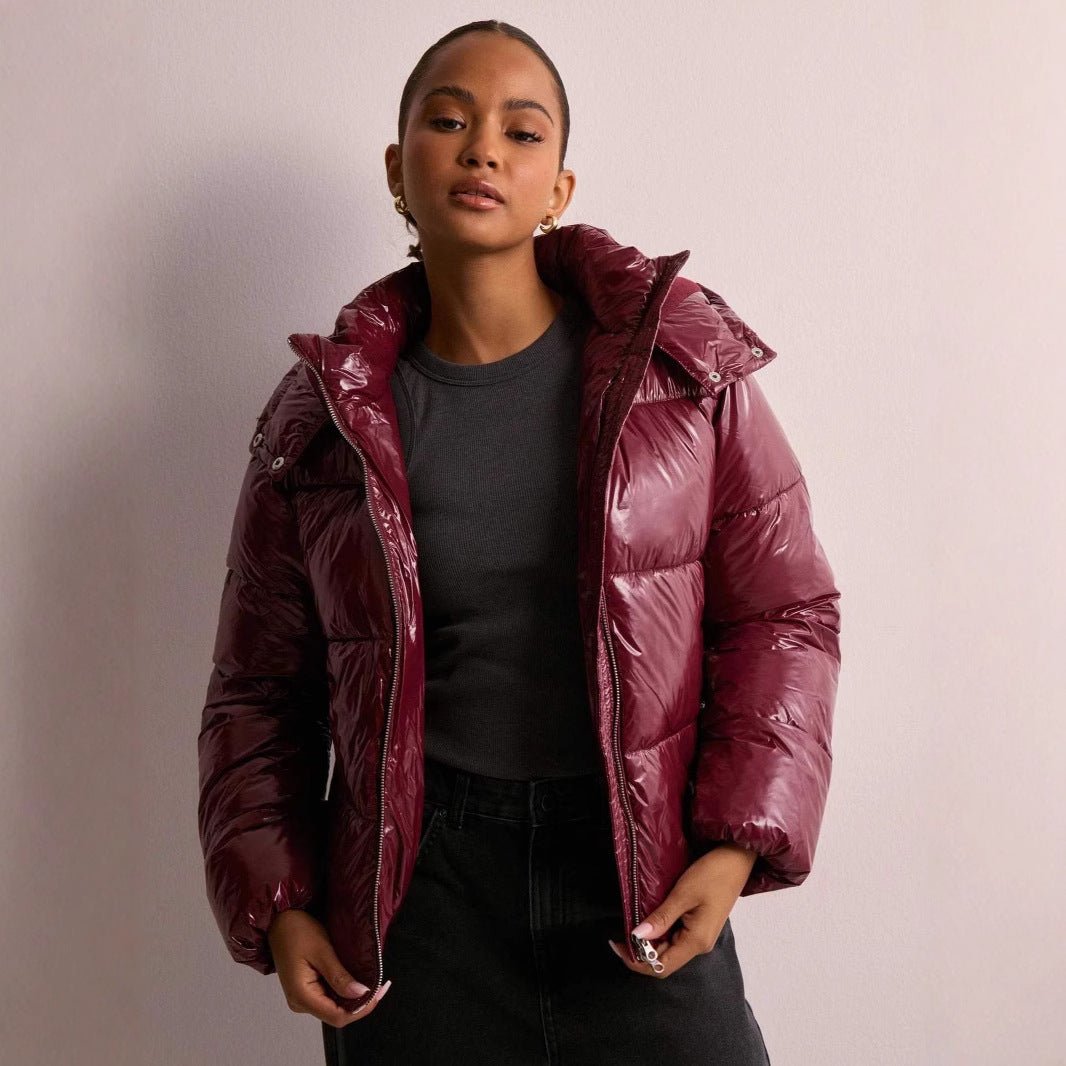 Pufferjacke Damen | Abnehmbare Kapuze & Hochabschließender Zipper