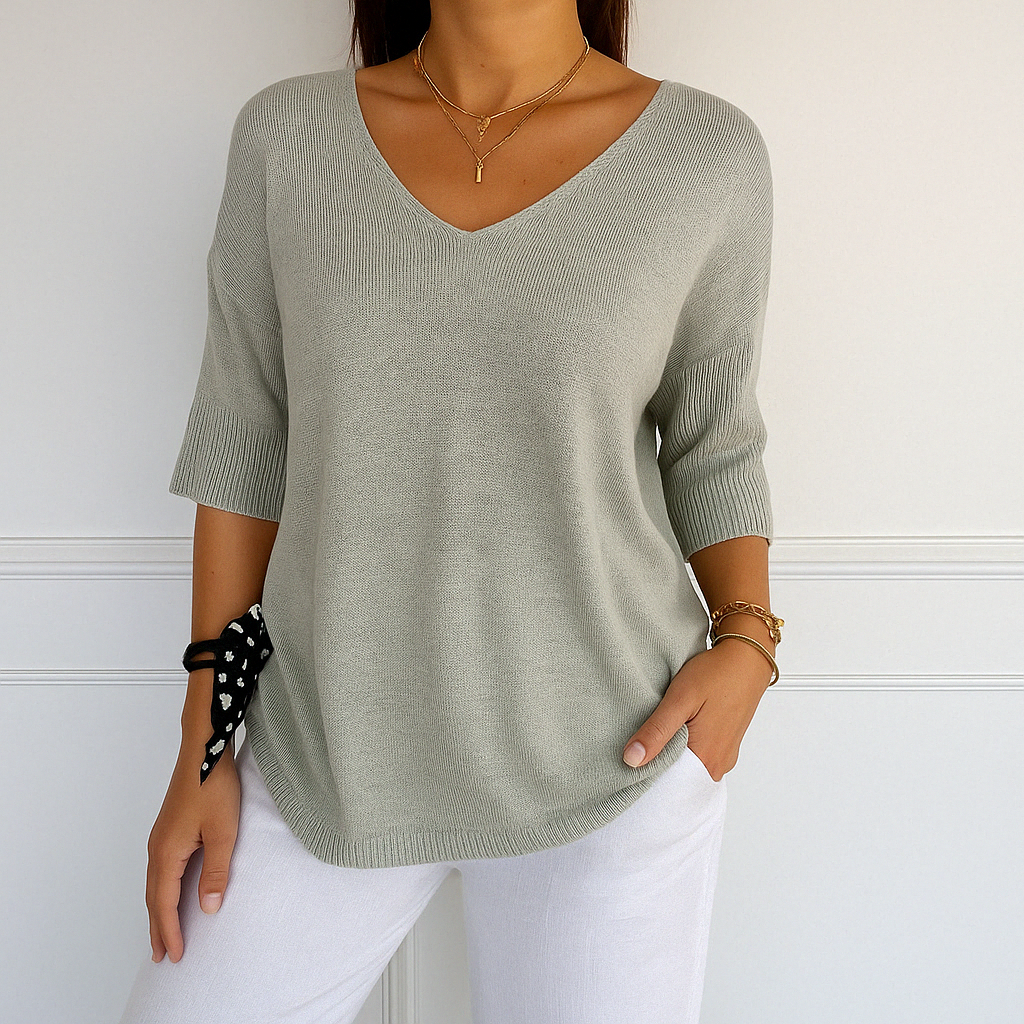 Pullover Damen | Kurze Ärmel & Lockerer Schnitt