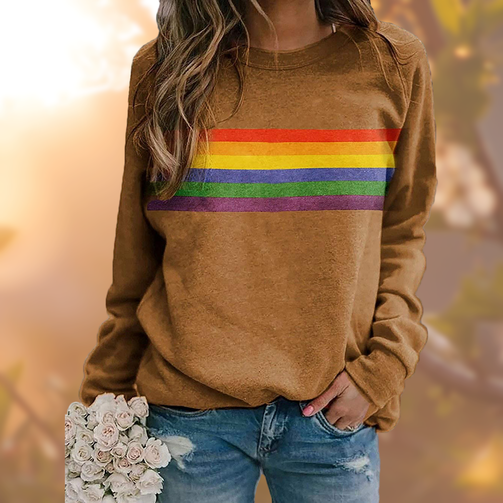 Heidi-Mode - Weicher Pullover mit Regenbogenmuster 1