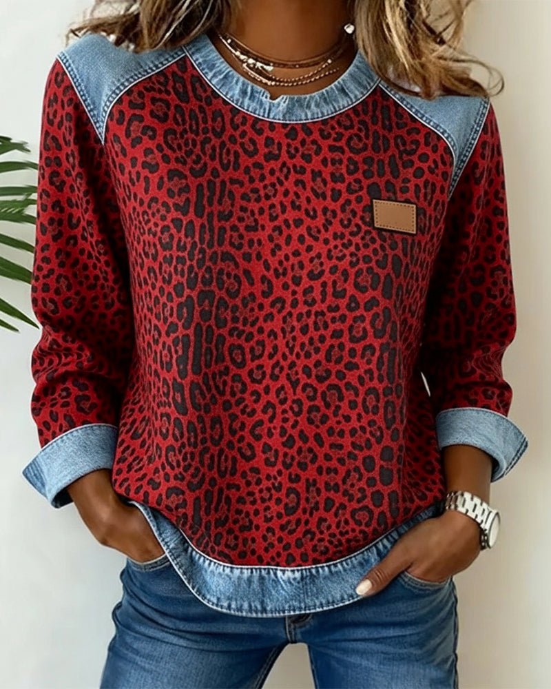 Pullover Damen Leoparden-Print | Weich & Bequem