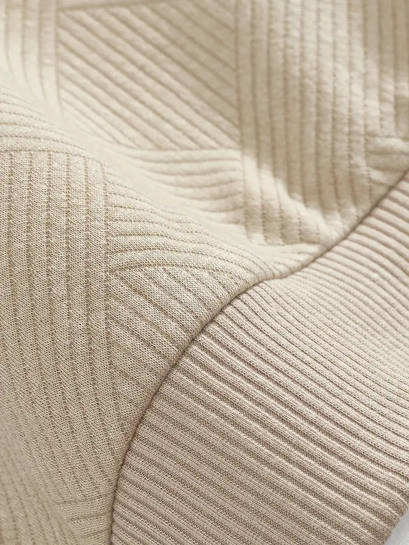 Pullover Herren | Geometrisches Muster mit Reißverschluss