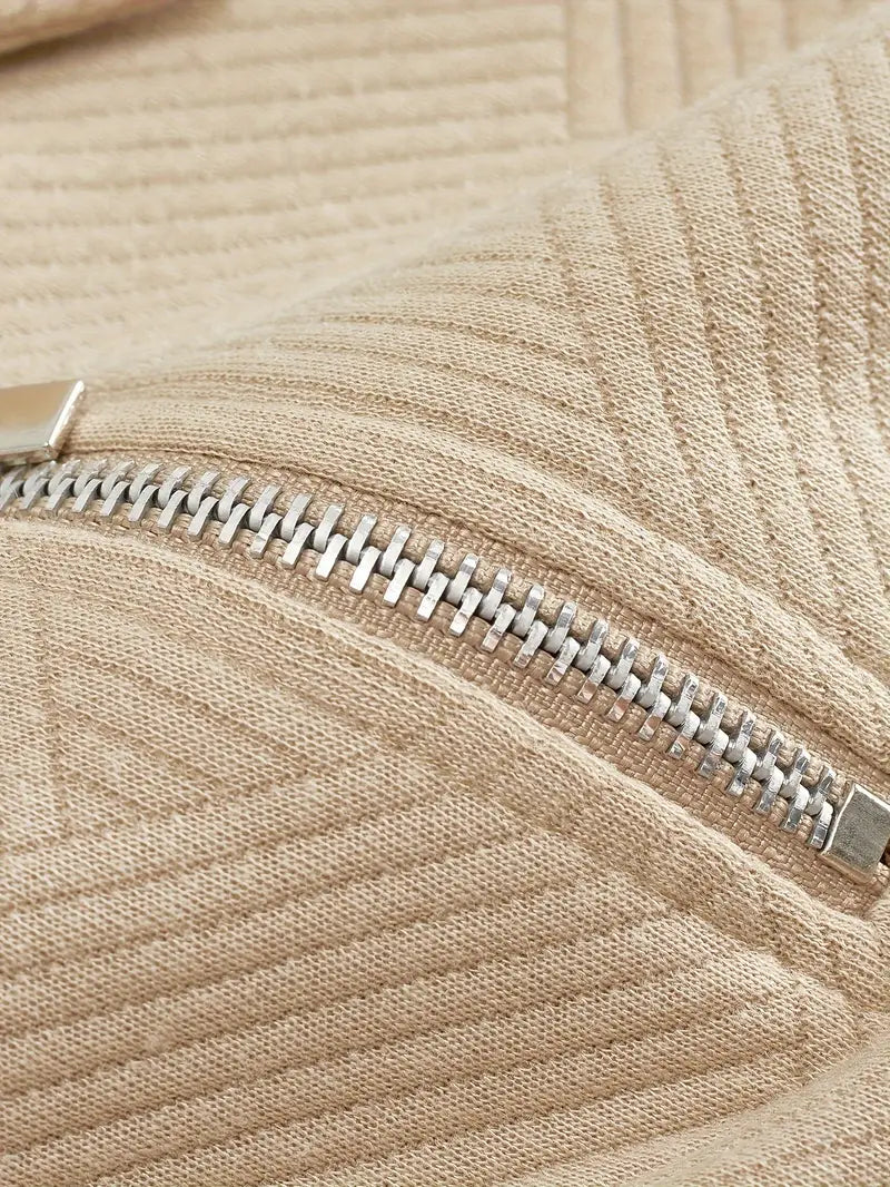 Pullover Herren | Geometrisches Muster mit Reißverschluss