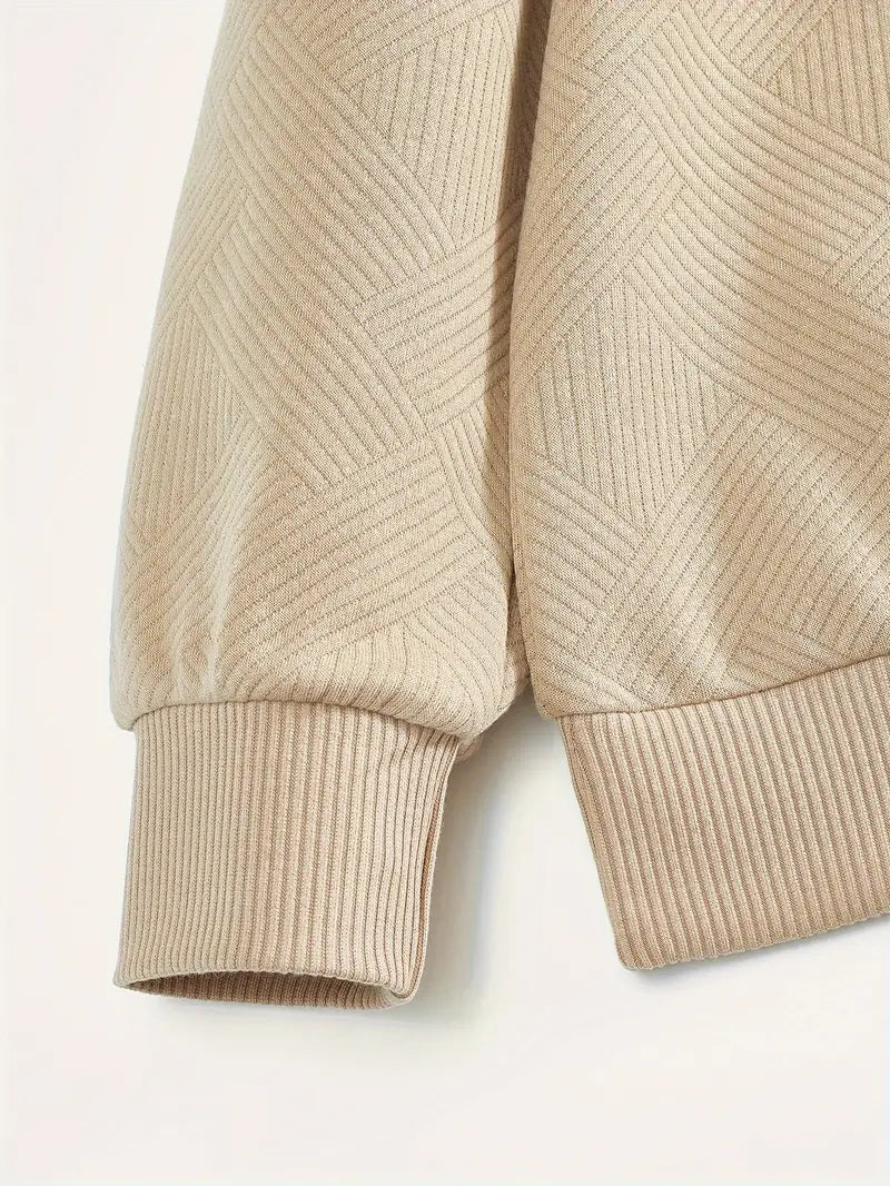 Pullover Herren | Geometrisches Muster mit Reißverschluss