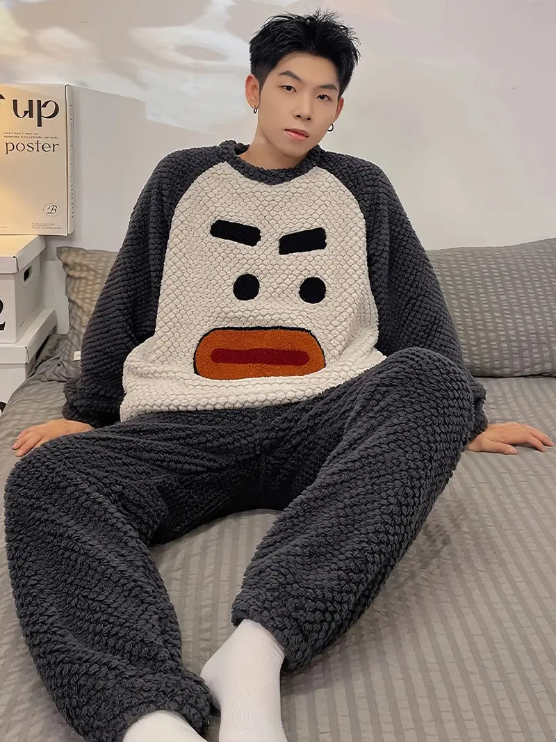Pyjama Set Herren | Kuschelig Warm & Bequem