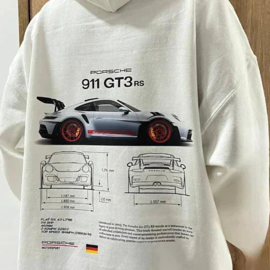 Racing Hoodie für Herren | Oversize Komfort & Auto-Details