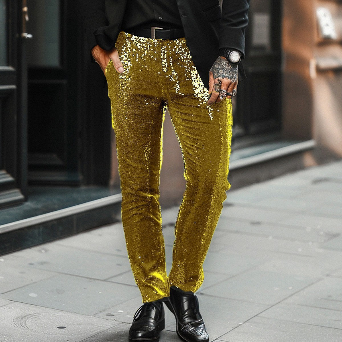 Rafael | Stilvolle und glamouröse Paillettenhose 0