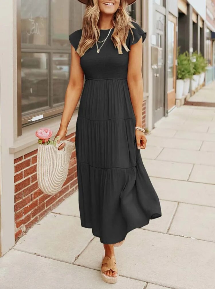 Raffiniertes bauchbedeckendes Kleid