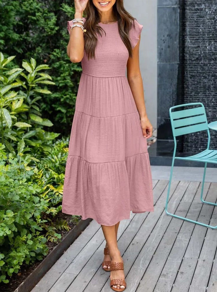 Raffiniertes bauchbedeckendes Kleid