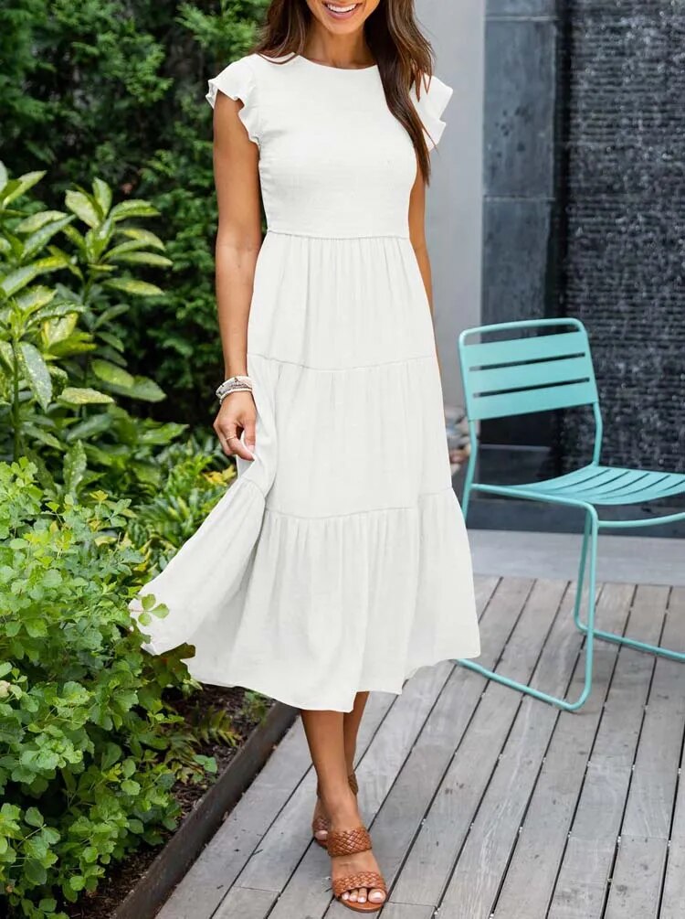 Raffiniertes bauchbedeckendes Kleid