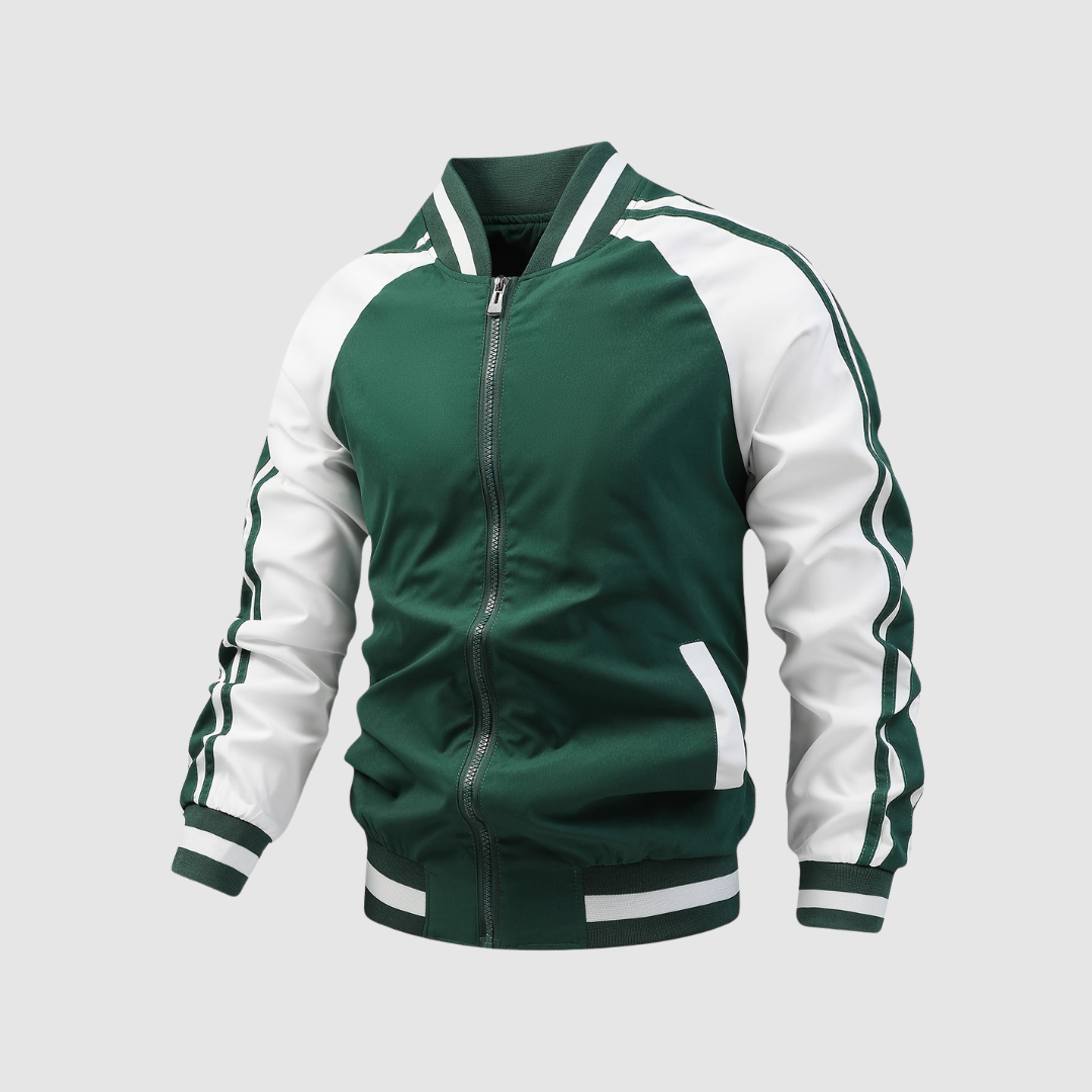 Reißverschluss Jacke Herren | Sportlich-Cleaner Look mit Streifen-Details