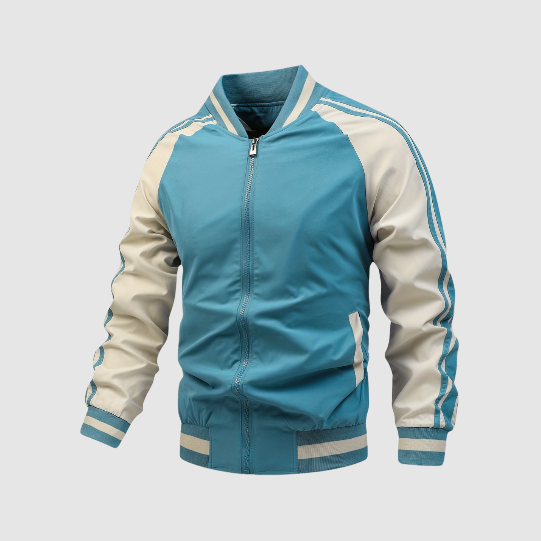 Reißverschluss Jacke Herren | Sportlich-Cleaner Look mit Streifen-Details