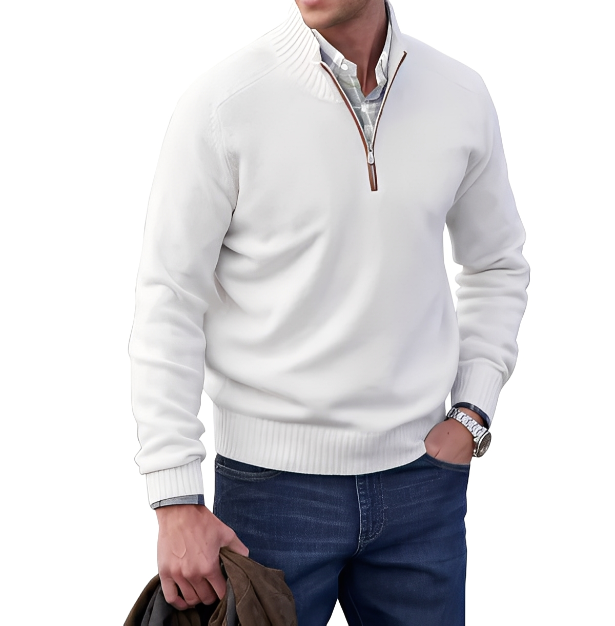 Gabriel - Herrenpullover mit Zipper 0