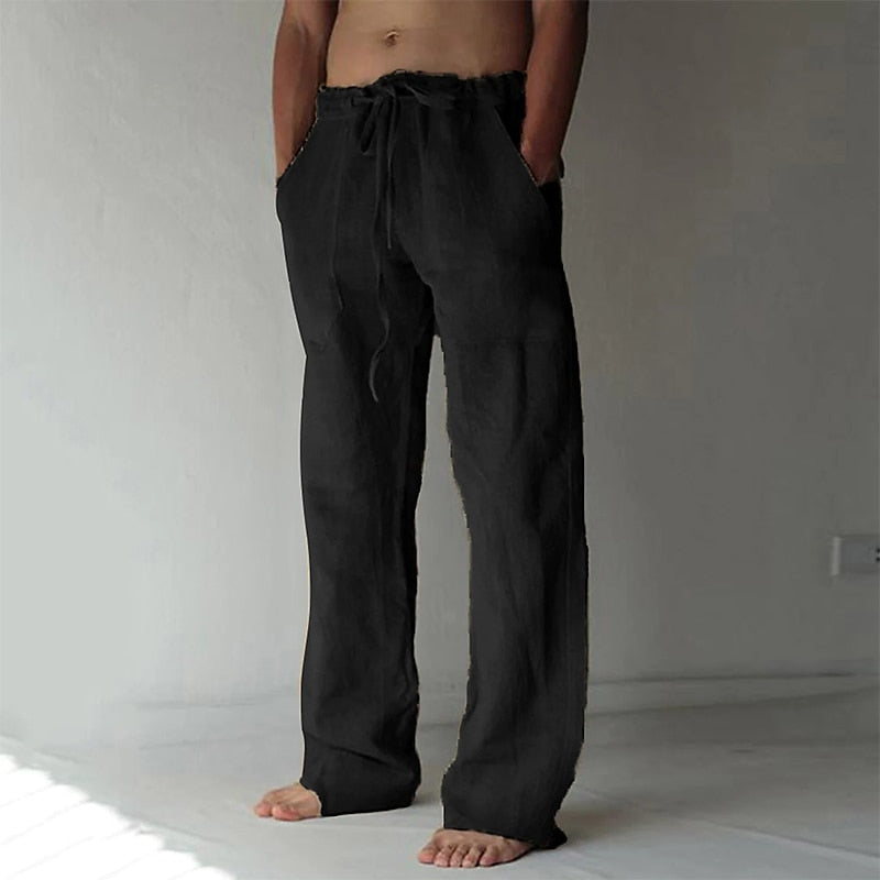 Renan | Herren Leinenhose – Luftige Sommerhose mit Kordelzug, Lockerer Schnitt & Hoher Tragekomfort 4