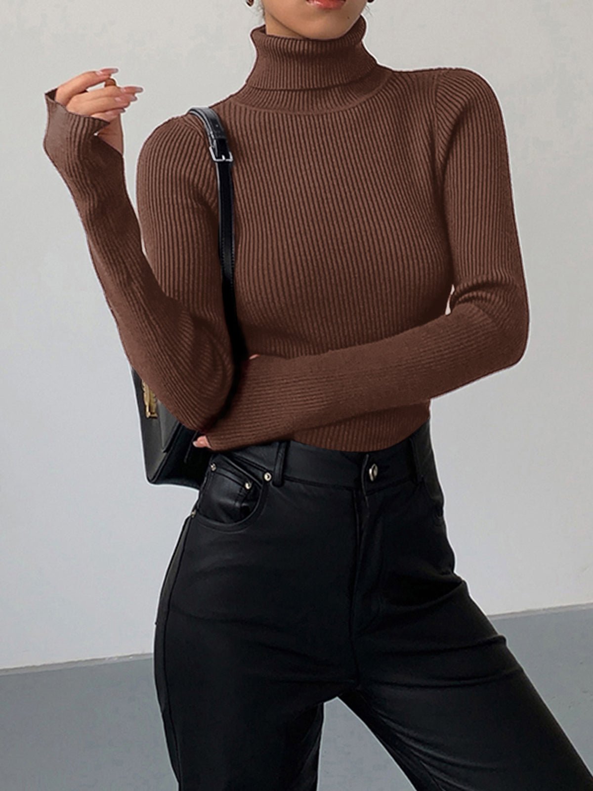 Rollkragenpullover Damen | Gerippt & Elegant