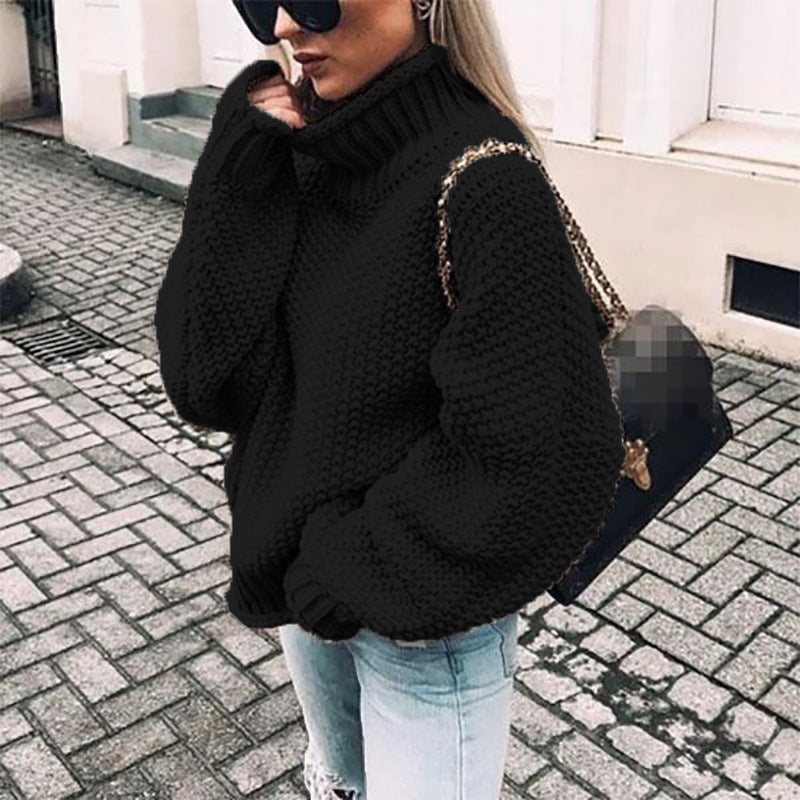 Damen Rollkragenpullover: Stilvoller und bequemer Pullover mit Rippdetails - J&B - 6 - Annoboutique