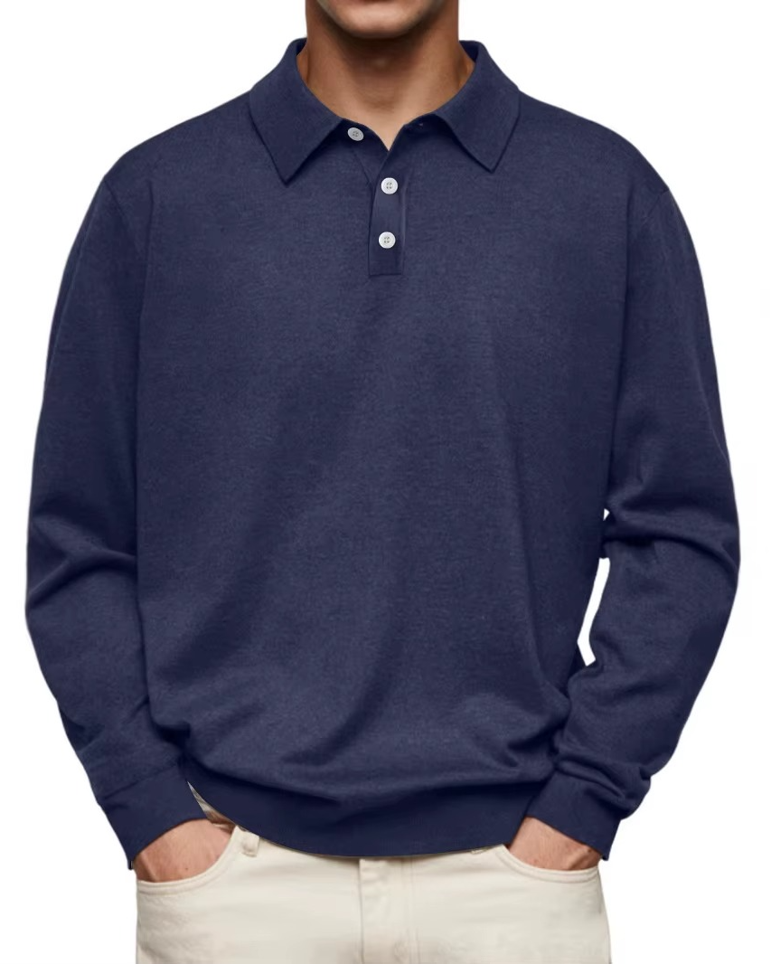Poloshirt Herren Langarm | Knitterfrei & Formstabil 1