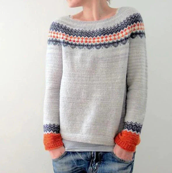 Weihnachtspullover Damen | Nordisches Muster 7