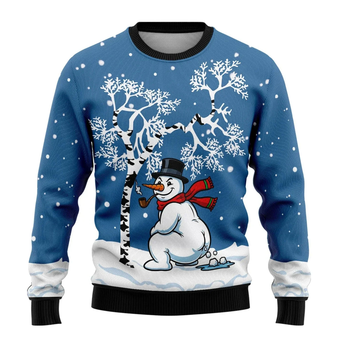 Weihnachtspullover Herren | Schneemann-Print & Gemütlich 1