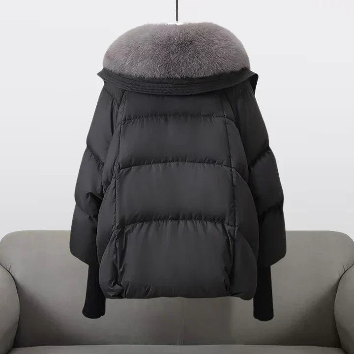 Sadie - Elegante Damen-Pufferjacke mit Pelzkragen