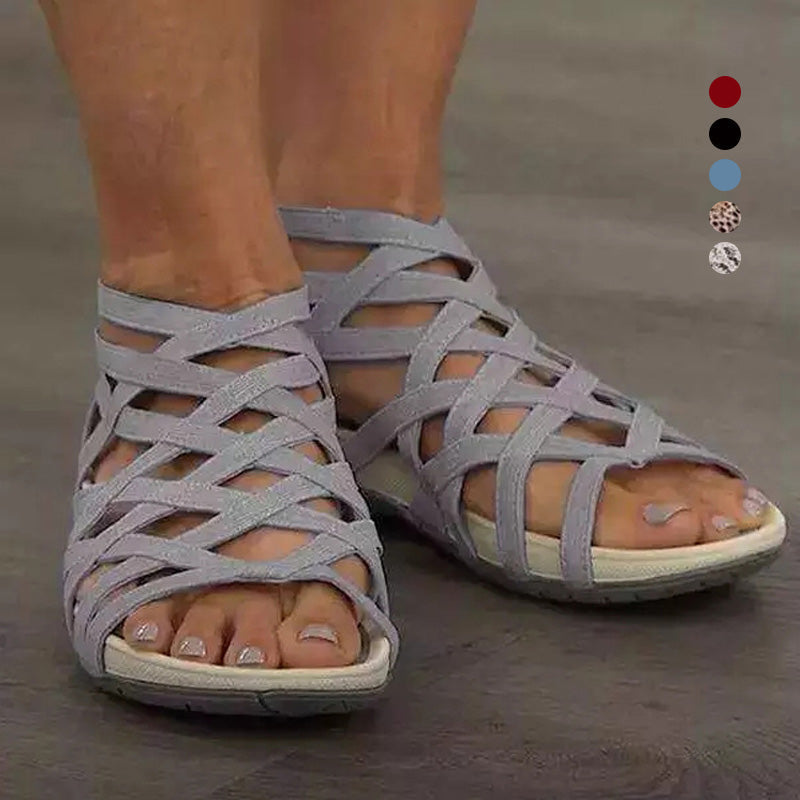 Sandalen Damen Bequem | Gladiator-Design & Schweißabsorbierend