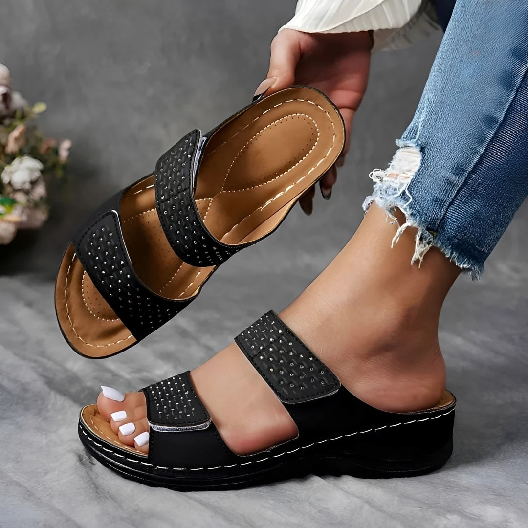 Sandalen Damen Bequem | Verstellbare Riemen & Weiche Innensohle