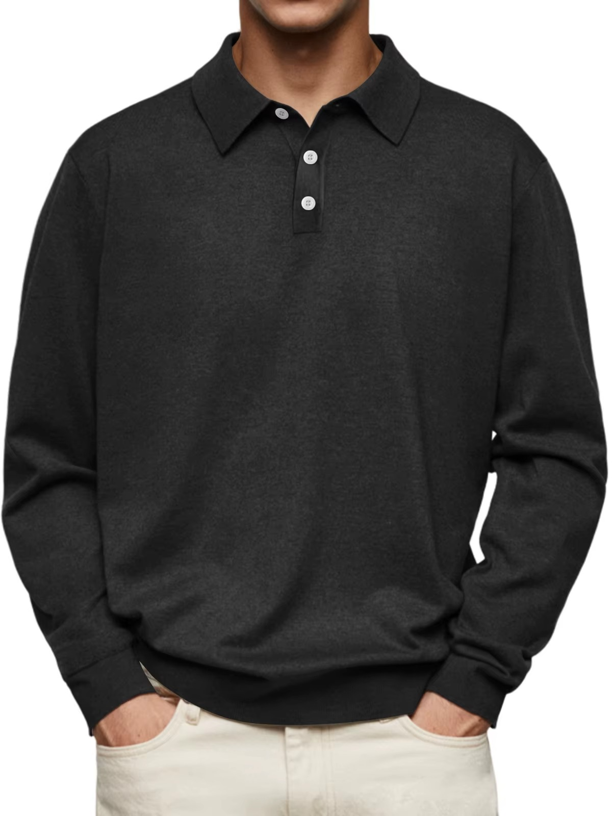 Poloshirt Herren Langarm | Knitterfrei & Formstabil 2
