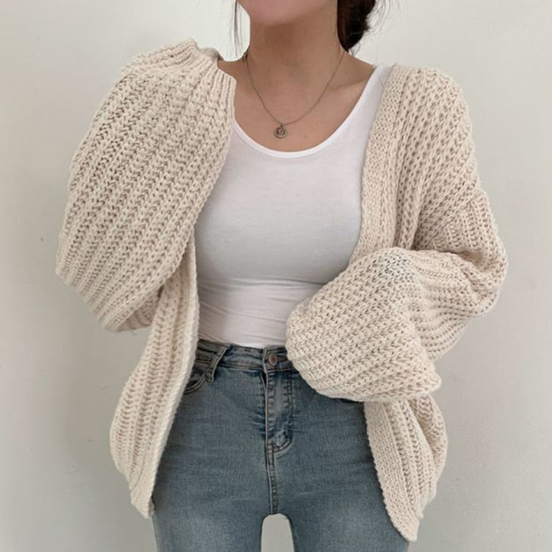 Strickjacke Damen | Grobstrick & Offene Front 4