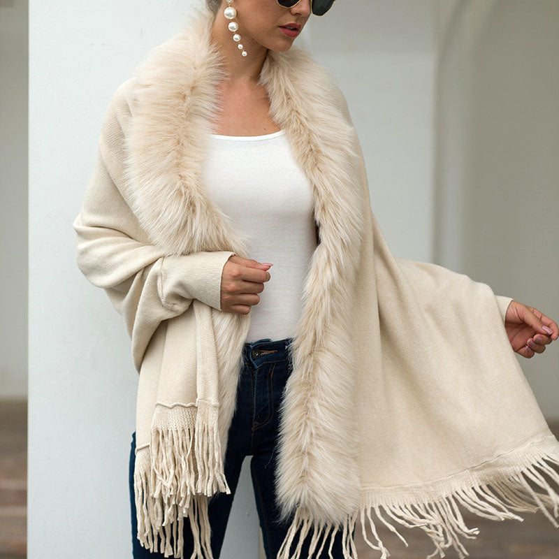 Winterschal Damen | Mit Kunstfell Kuschelig Warm 7