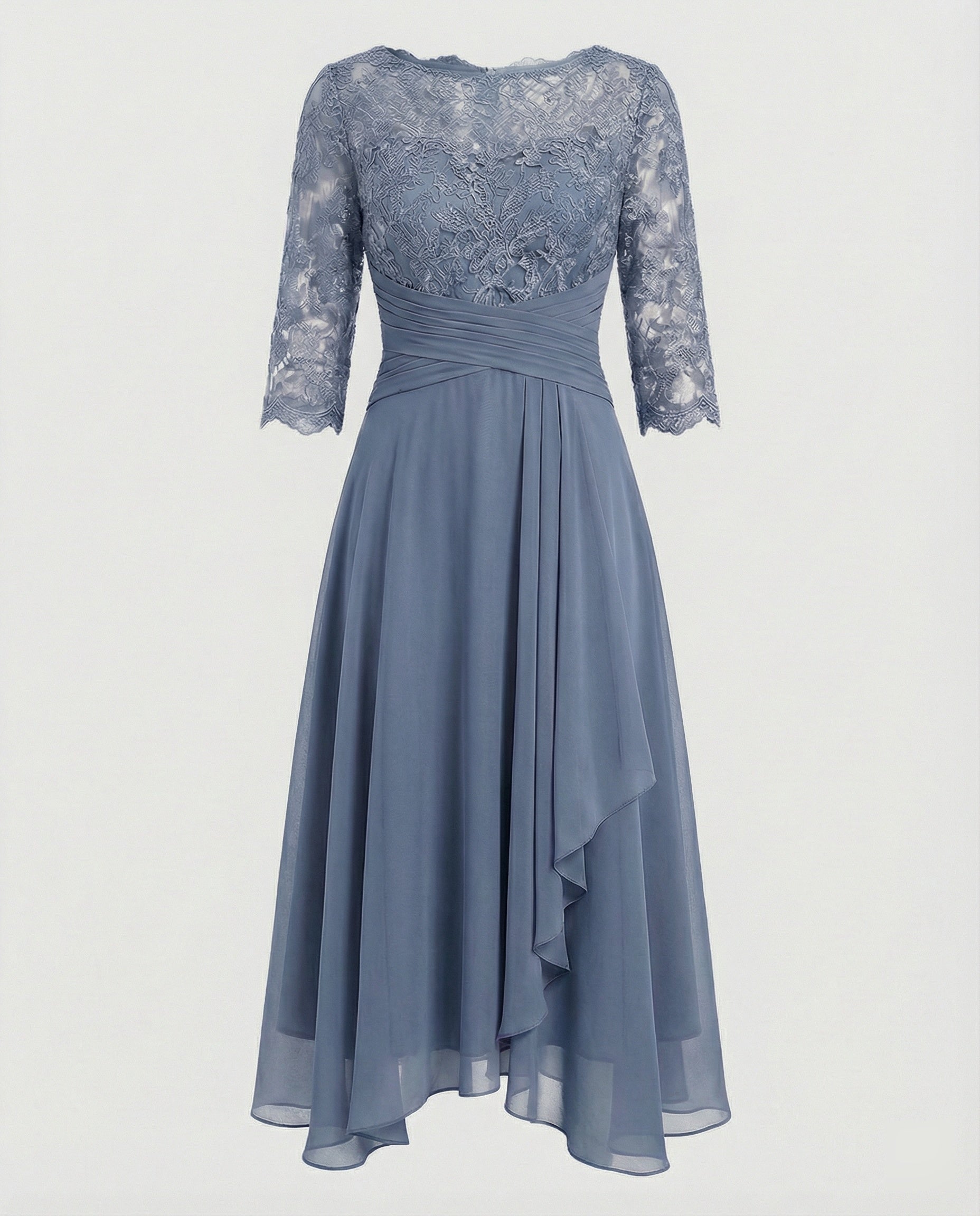 Schickes Kleid Damen | Asymmetrischer Saum & figurformender Fall