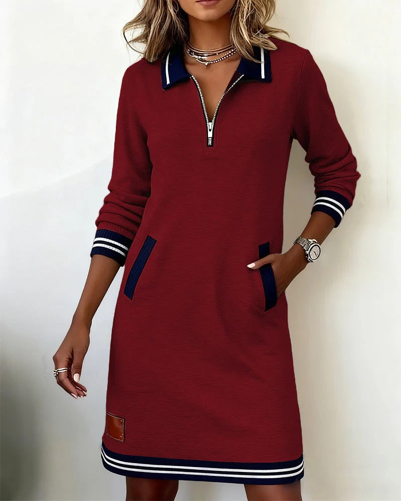 Schickes Langärmeliges Baumwollkleid 13
