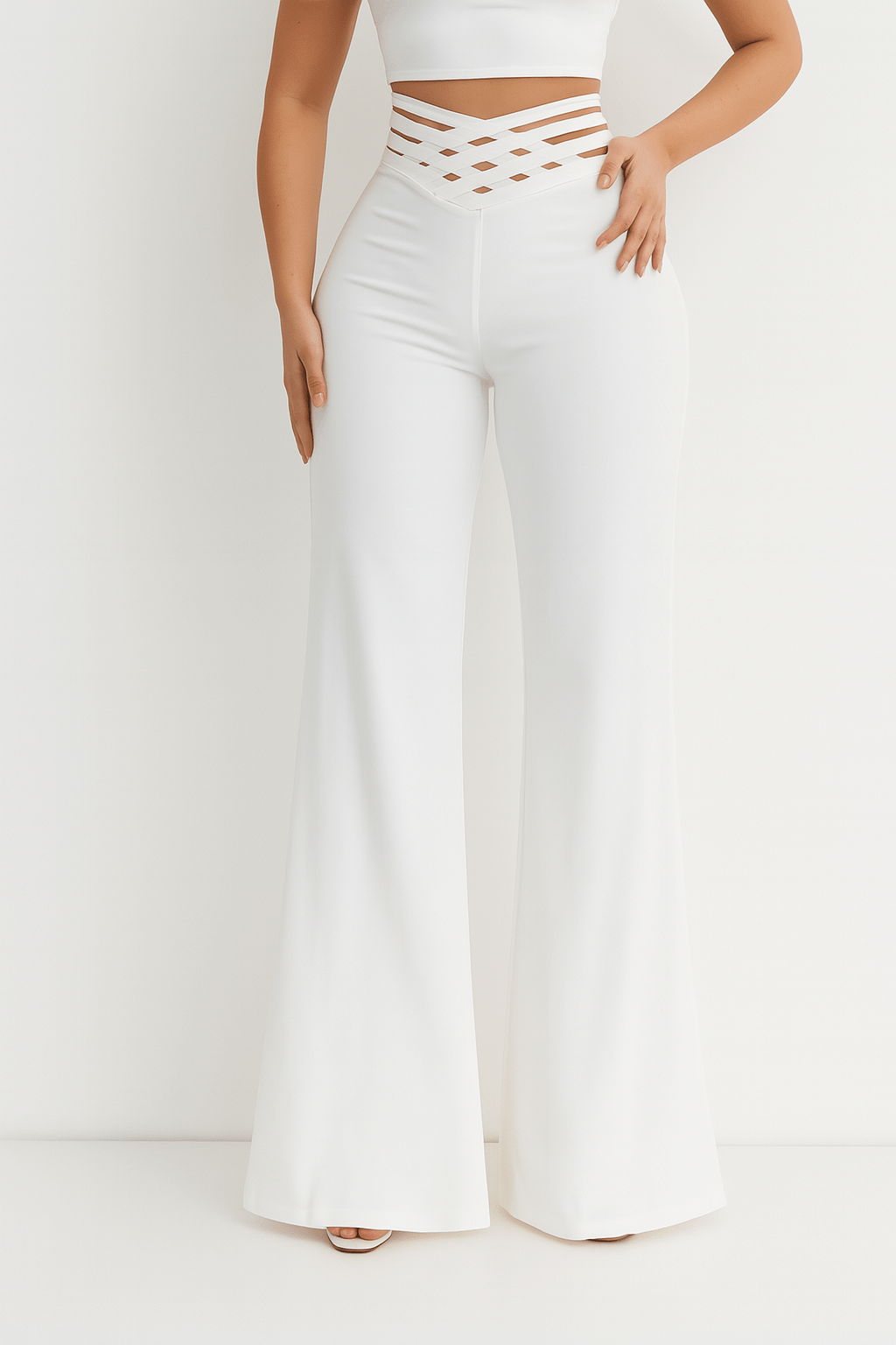 Beatrix Schlaghose mit hohem Bund 0