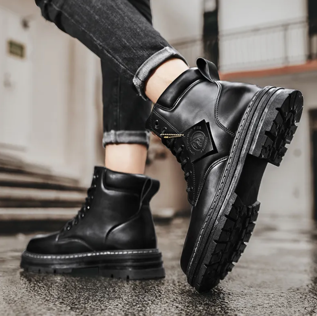 Schnürstiefel Herren | Hoher Schaft & Profilsohle