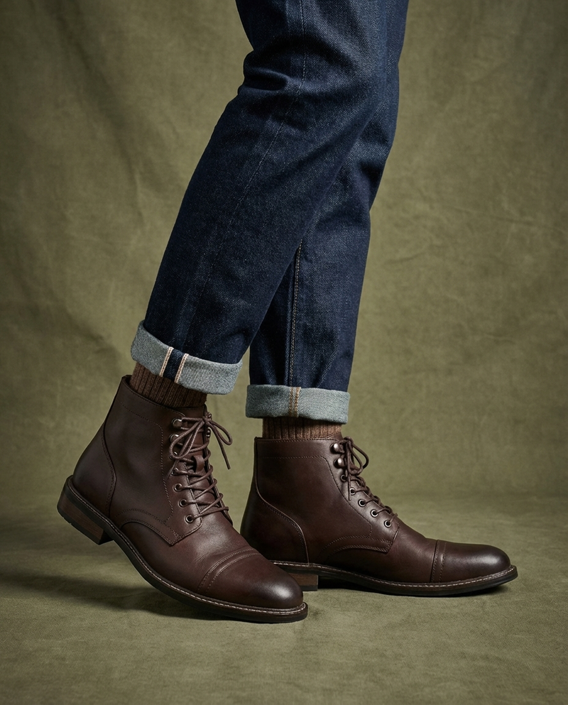 Schnürstiefel Herren | Schnürverschluss & Blockabsatz