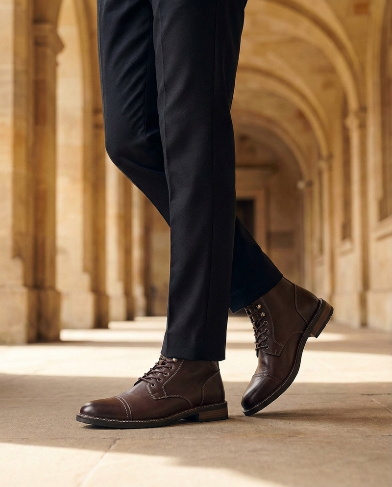 Schnürstiefel Herren | Schnürverschluss & Blockabsatz