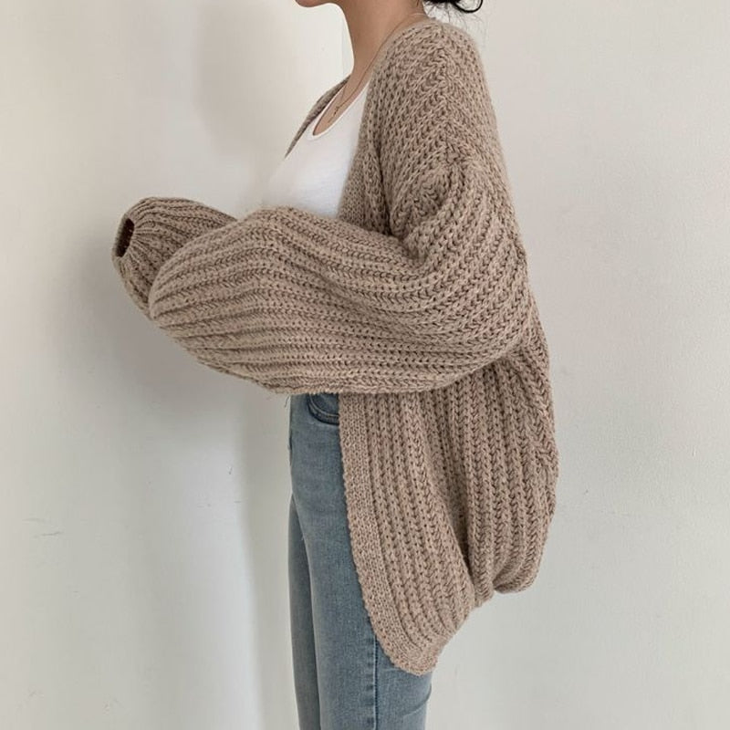 Strickjacke Damen | Grobstrick & Offene Front 3