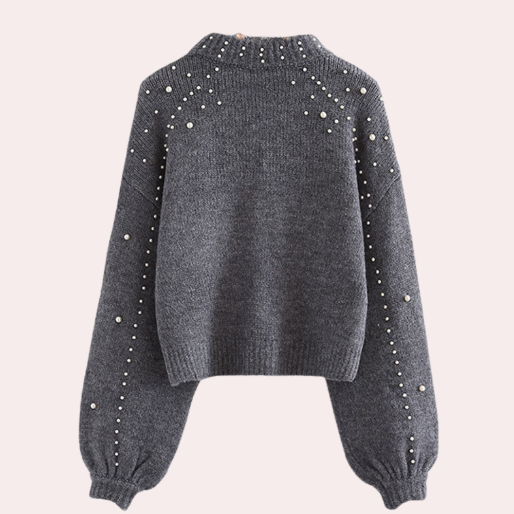 Selene - Eleganter Damenpullover mit Perlen
