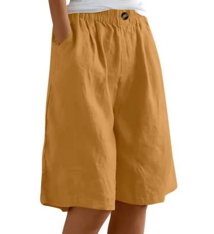 Shorts Damen | Elastischer Bund & Entspannter Bermuda-Schnitt