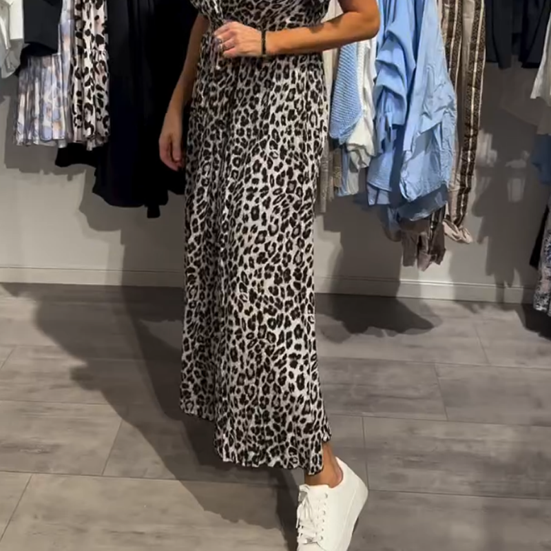 Sirina – Maxi Kleid Mit Leoparden Muster 4