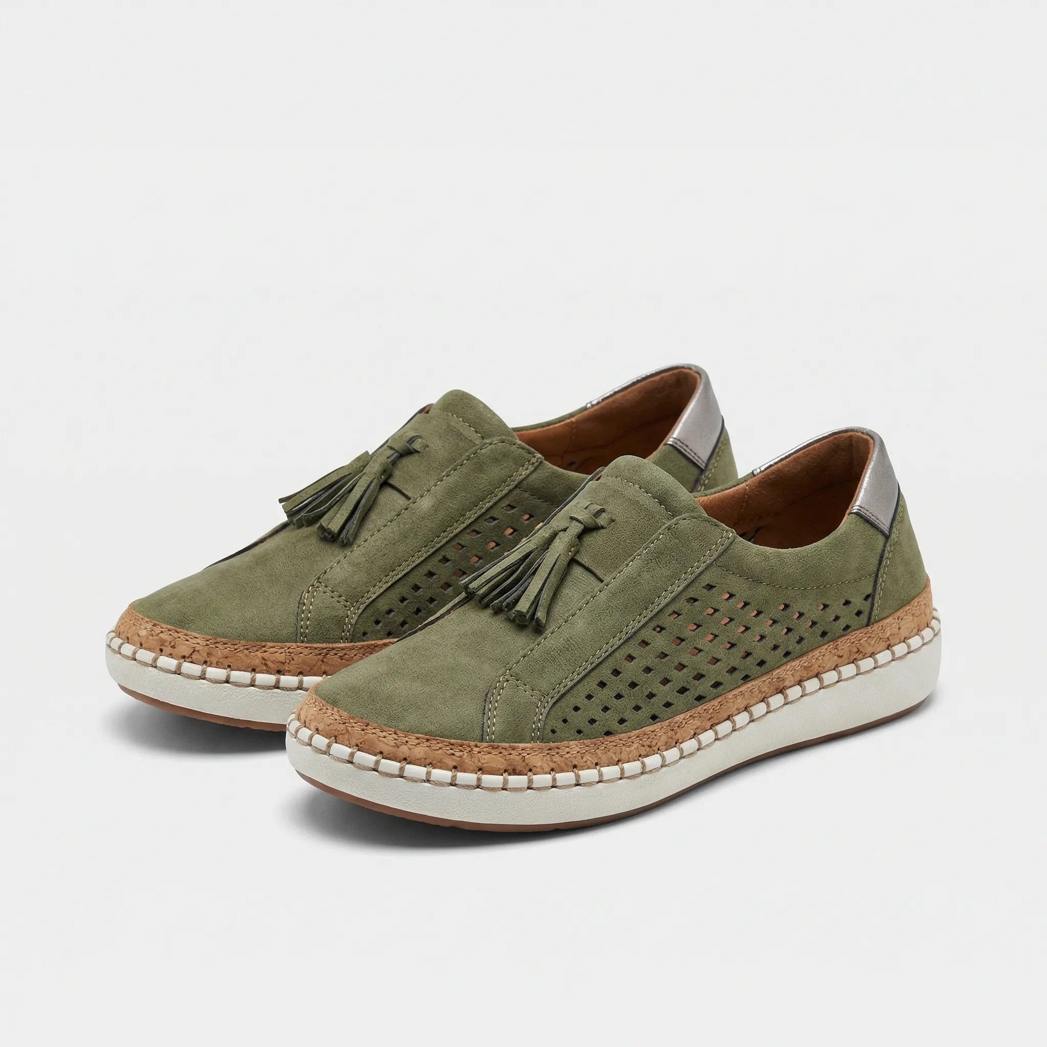 Slip On Schuhe Damen | Perforiertes Design & Komfort-Sohle