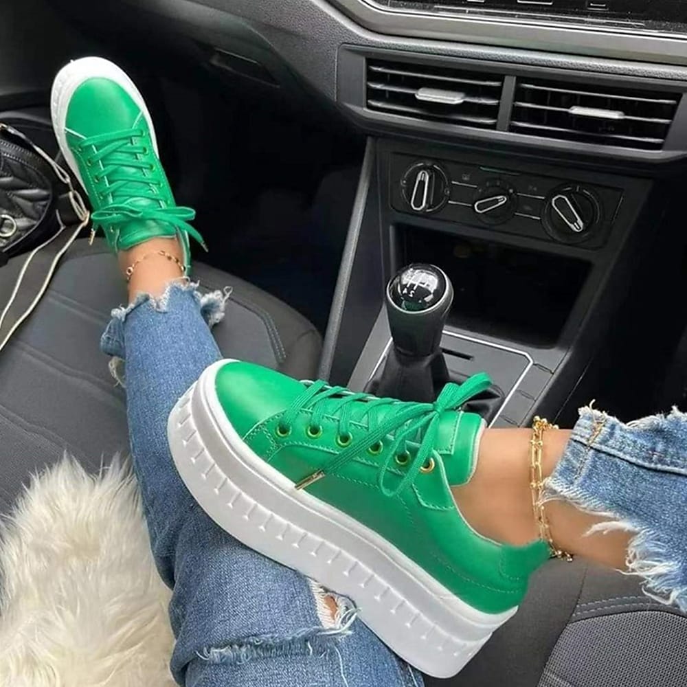 Sneaker Damen | Dicke Sohle & Schnürung