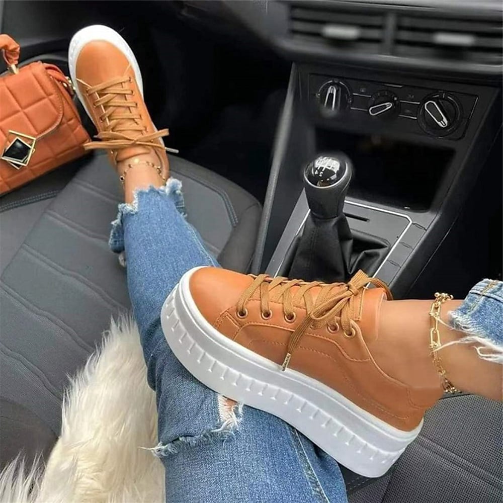 Sneaker Damen | Dicke Sohle & Schnürung