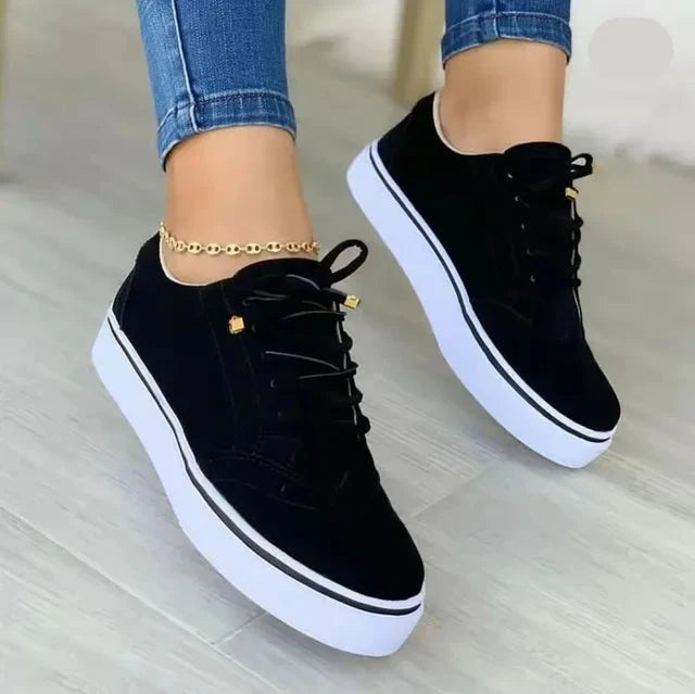 Sneaker Damen, Minimalistisch, Geformtes Fußbett, Gepolsterte Sohle