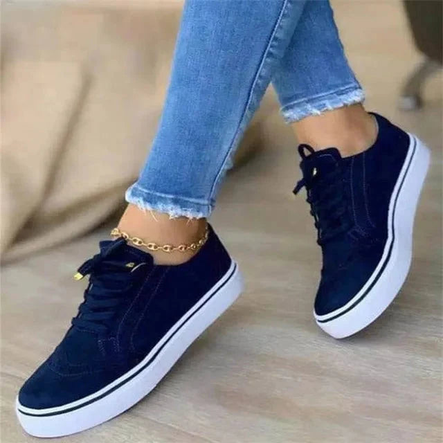 Sneaker Damen, Minimalistisch, Geformtes Fußbett, Gepolsterte Sohle