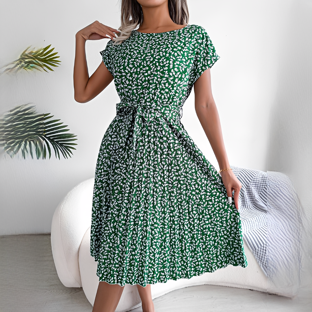 Lyka - Trendiges Sommerkleid mit kurzen Ärmeln für Damen 4