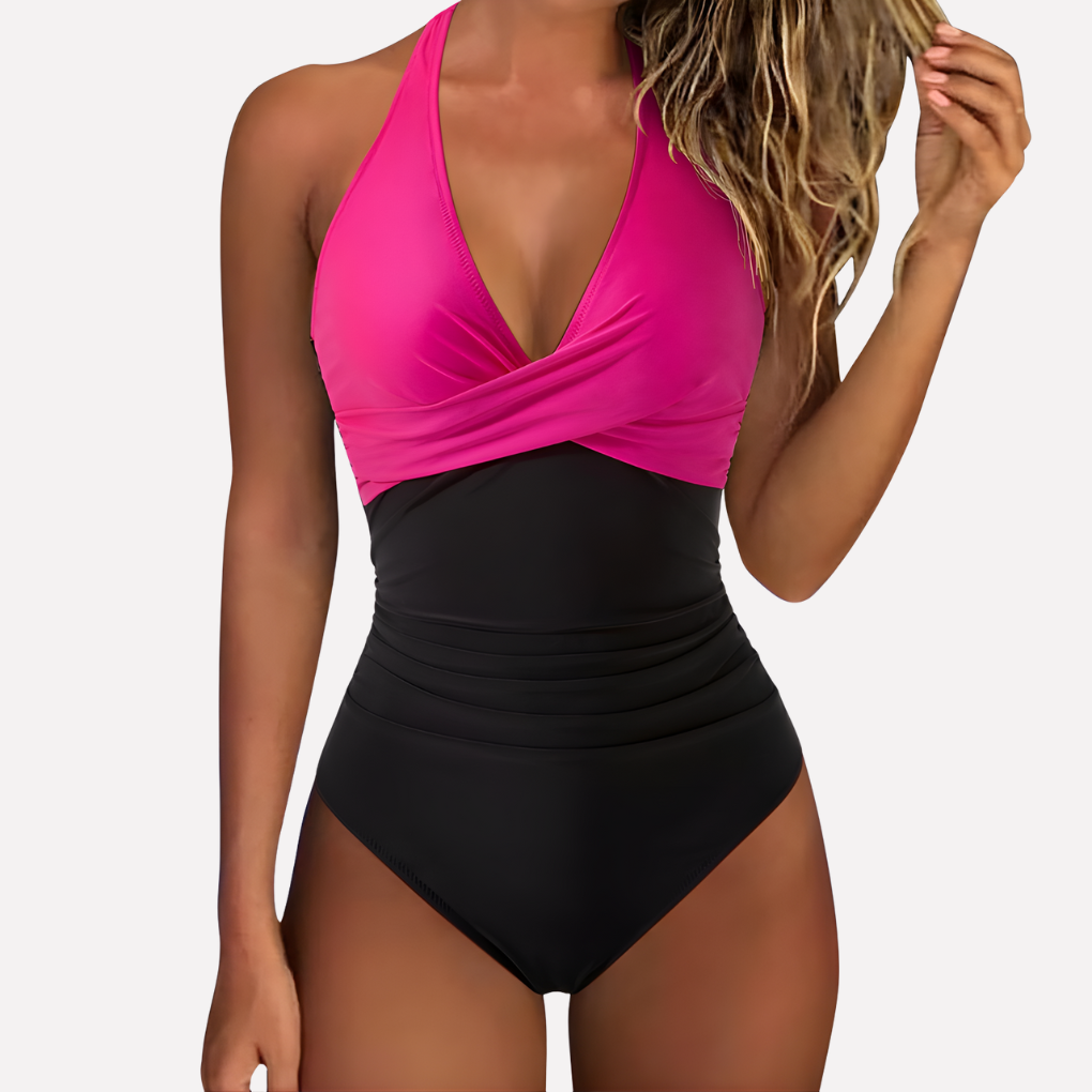 Sommerlicher Badeanzug für Damen mit Halterneck & Figurformendem Design 1