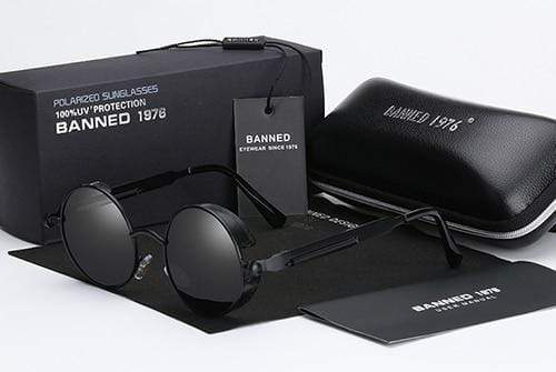 Sonnenbrille Retro Runde Herren | Polarisiert & Steampunk Design
