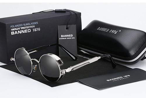 Sonnenbrille Retro Runde Herren | Polarisiert & Steampunk Design