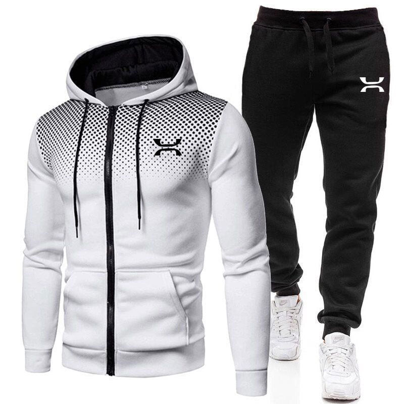 Sportanzug Herren | Hoodie mit Reißverschluss | Komplettes 2-Teile Set