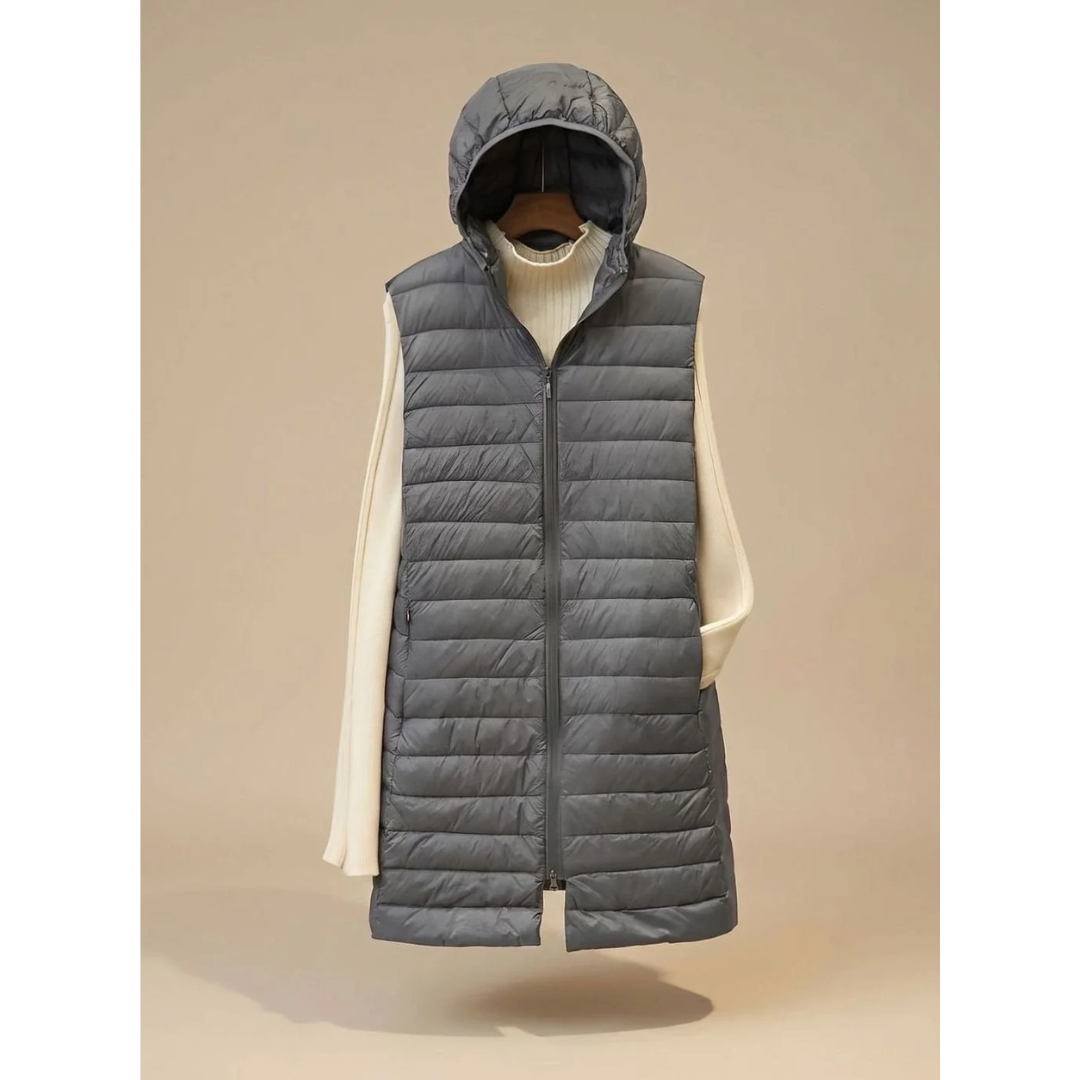 Steppjacke Damen | Lang mit Kapuze 3